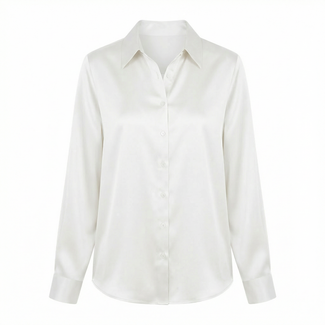 Willow | Women's Modern Button Down Satin Blouse
