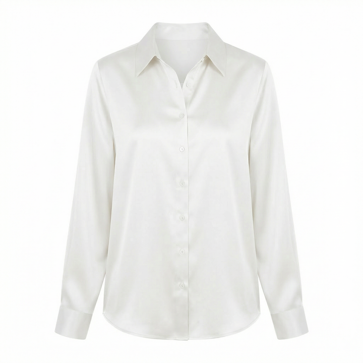 Willow | Women's Modern Button Down Satin Blouse