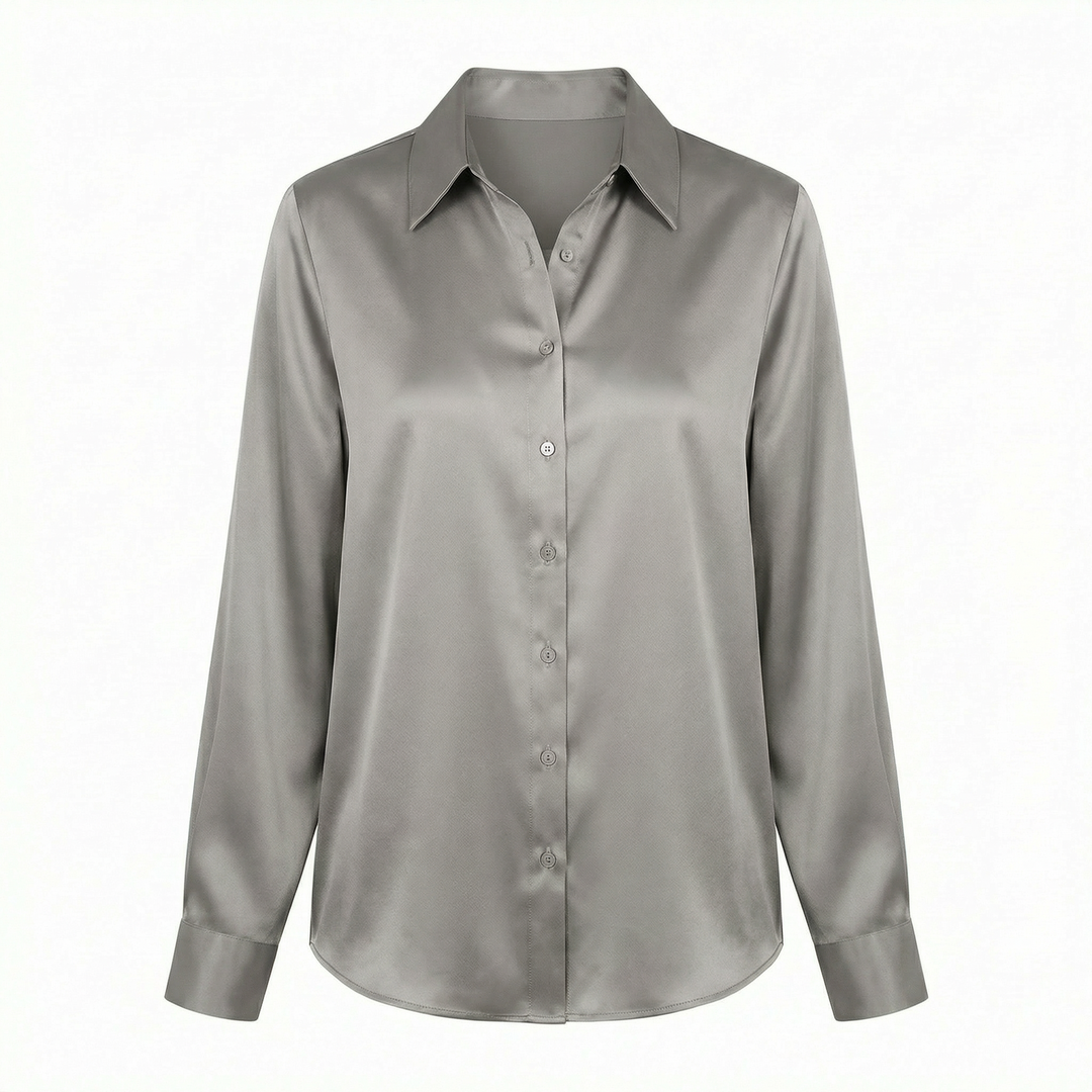 Willow | Women's Modern Button Down Satin Blouse