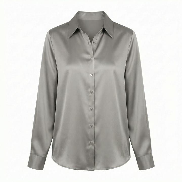 Willow | Women's Modern Button Down Satin Blouse