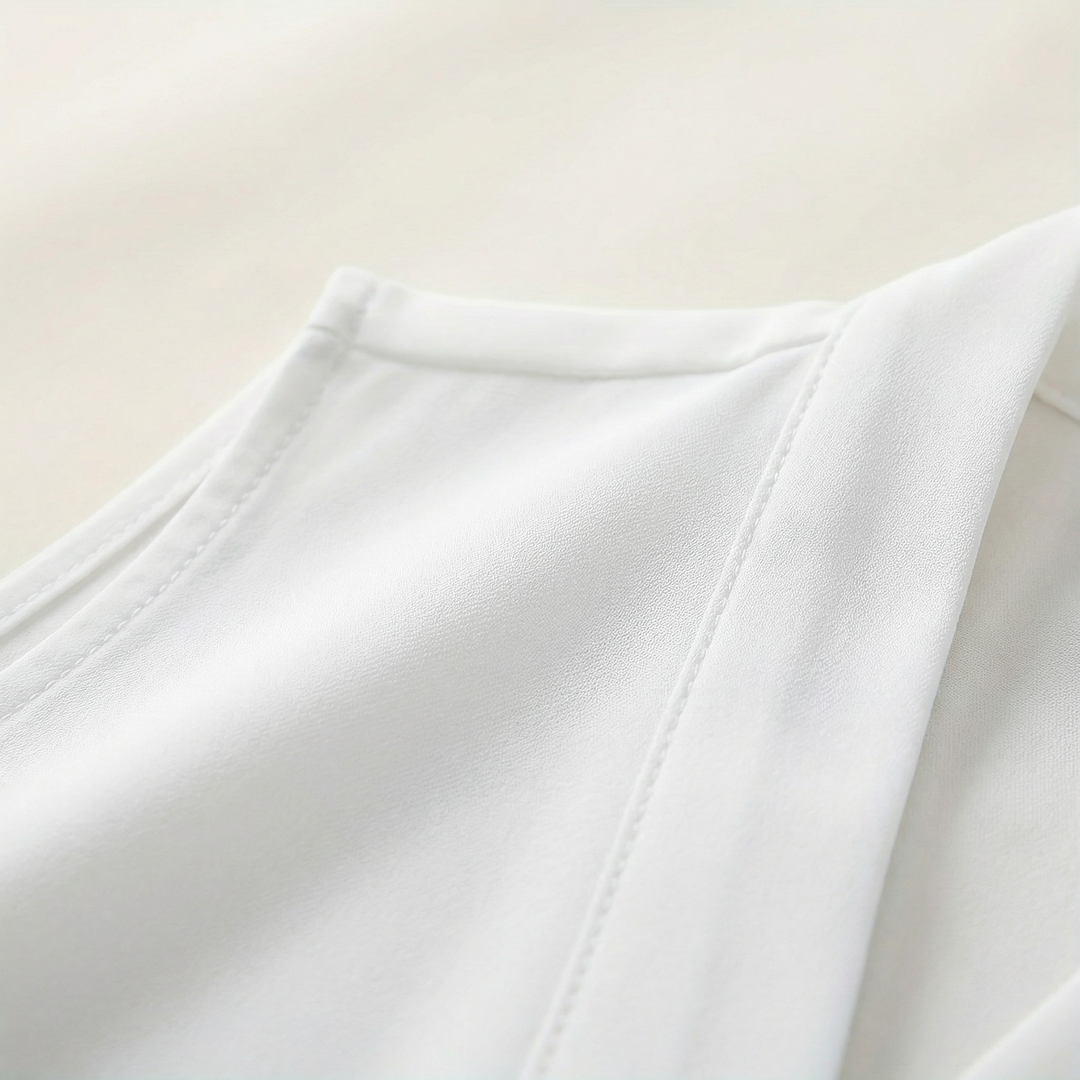 Darcey | Women's V-Neck Pleated Front Sleeveless Top