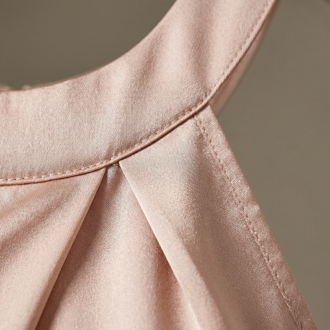 Anna | Women's Elegant Pleated Draped Satin Tank Top