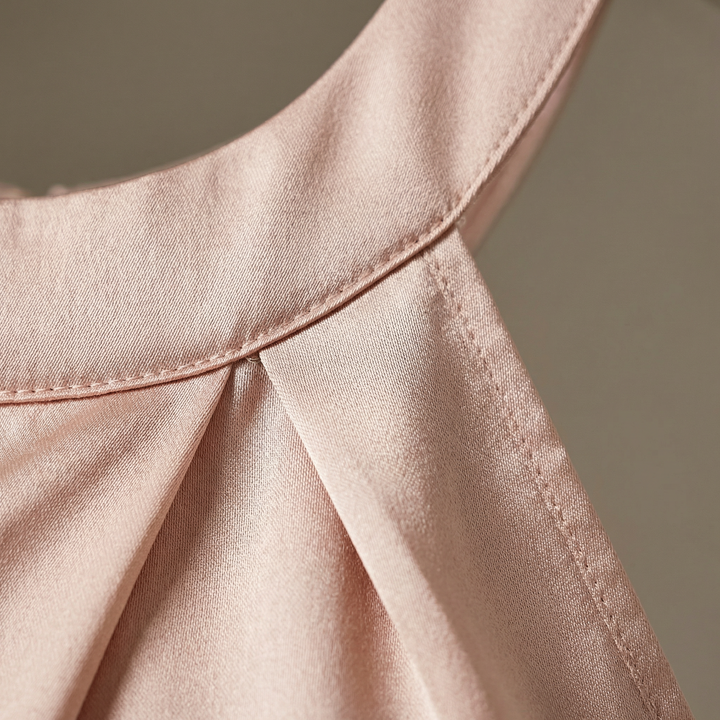 Anna | Women's Elegant Pleated Draped Satin Tank Top