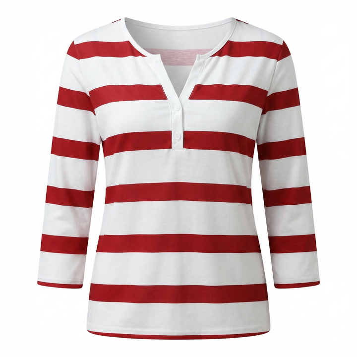 Camila | Women's Striped V-Neck Summer Top
