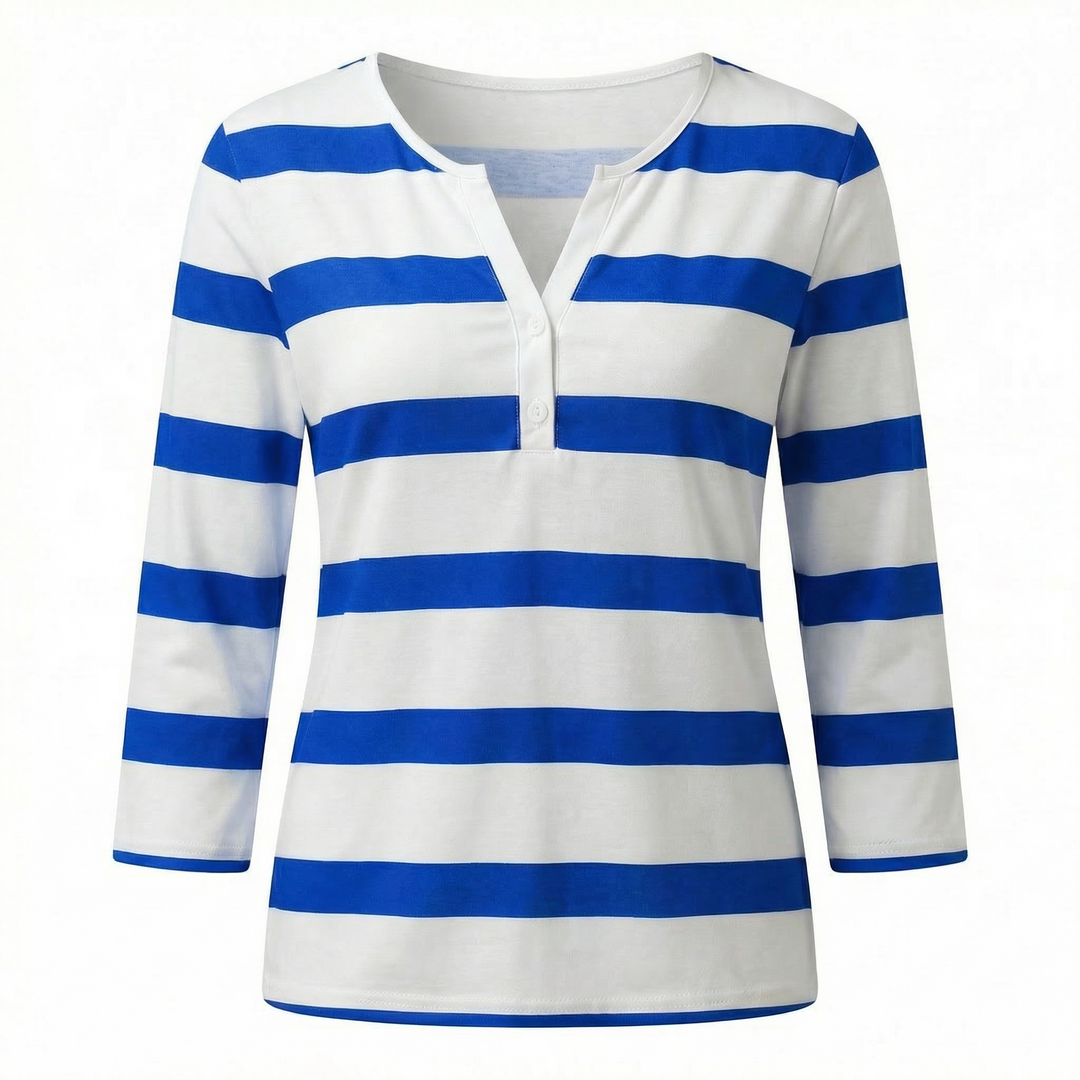 Camila | Women's Striped V-Neck Summer Top