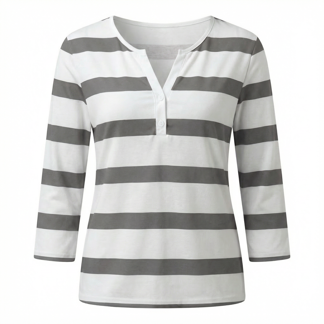 Camila | Women's Striped V-Neck Summer Top