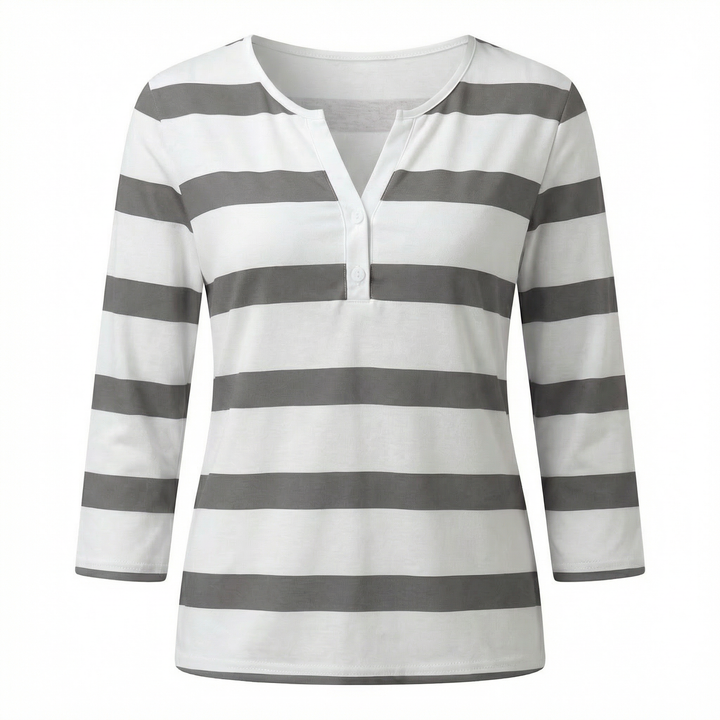 Camila | Women's Striped V-Neck Summer Top