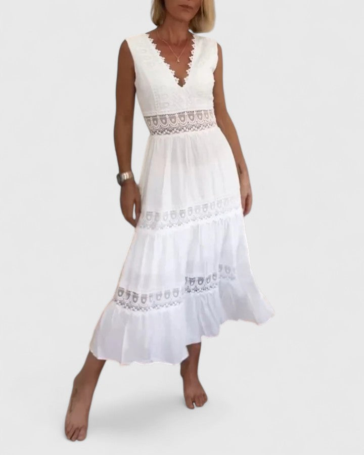 Zivara | Women's Summer V-Neck Midi Dress