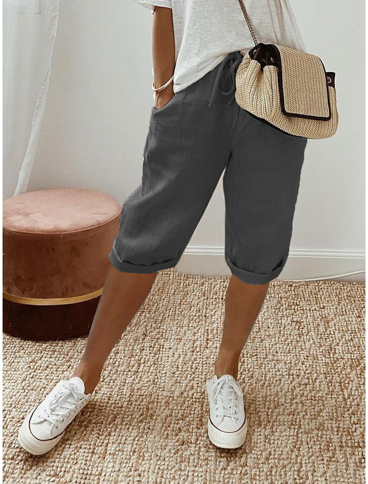 Anne | Women's Casual Drawstring Capri Pants