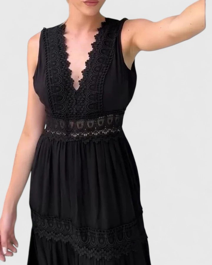 Zivara | Women's Summer V-Neck Midi Dress