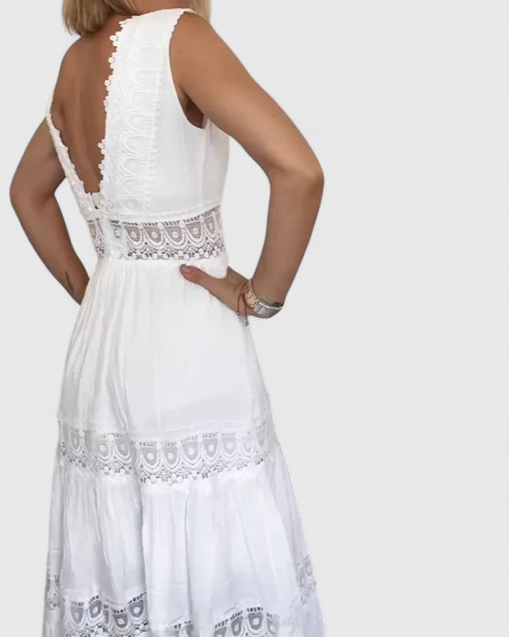 Zivara | Women's Summer V-Neck Midi Dress