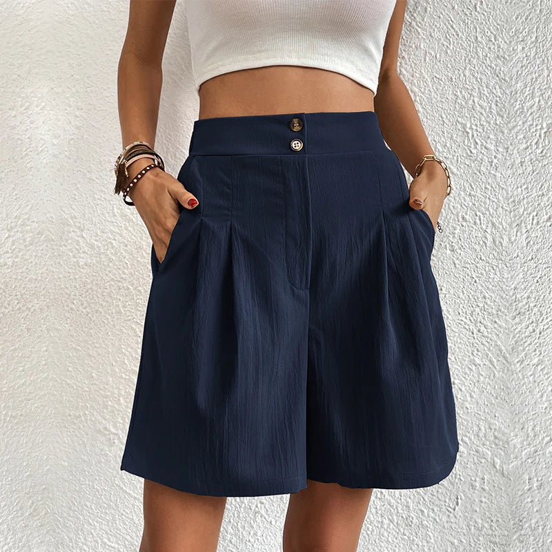 Urielle | Women's High Waist Pleated Shorts