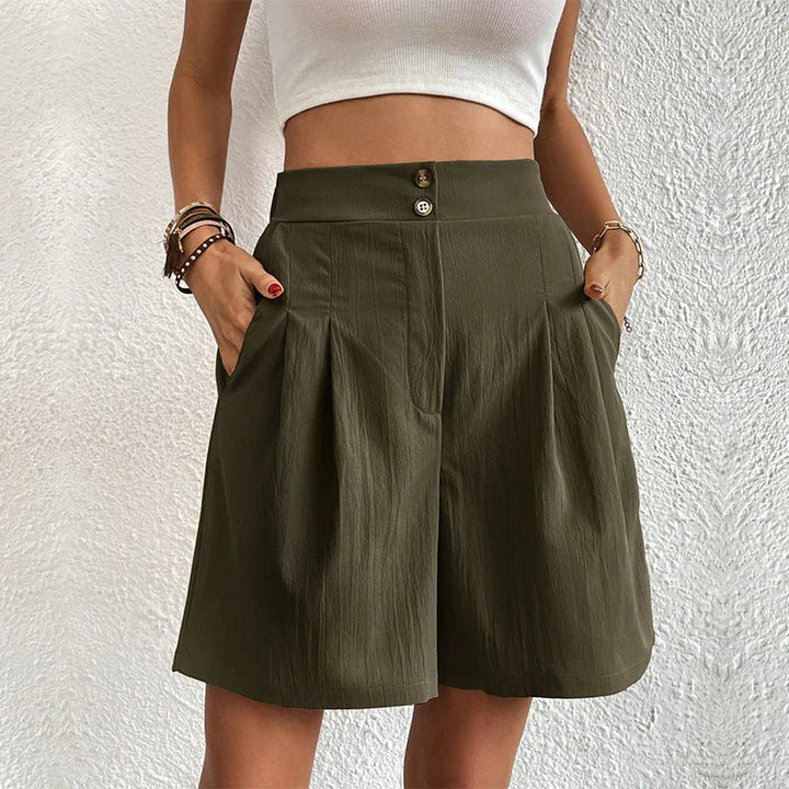 Urielle | Women's High Waist Pleated Shorts