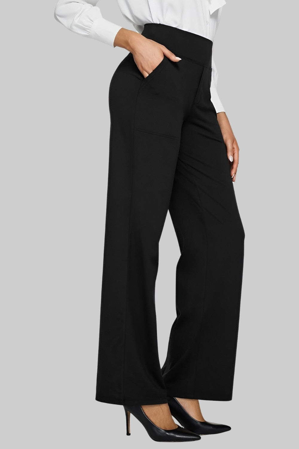 Acantha | Women's Elegant Wide Leg Soft Trousers
