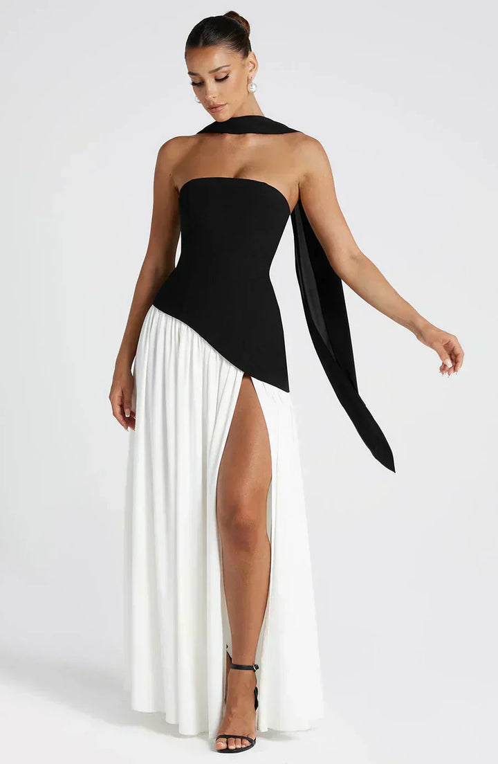 Ellie | Women's Asymmetric Wedding Guest Maxi Dress