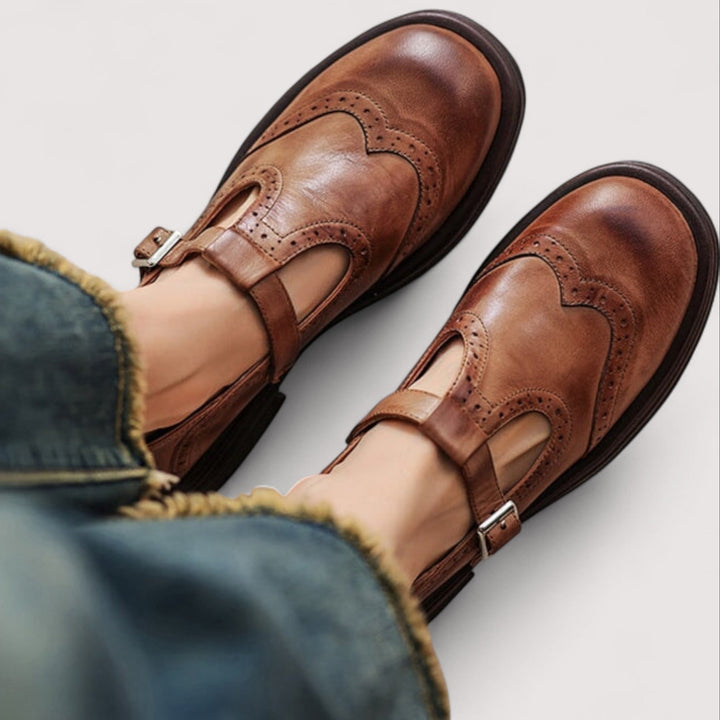 Maribel | Women's Vintage Brogue Mary Jane Shoes