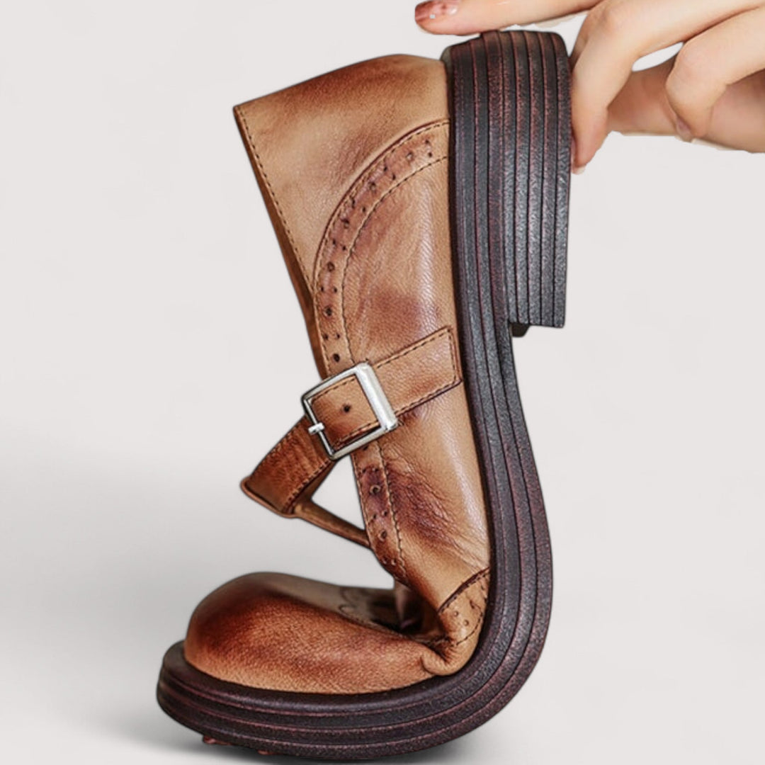 Maribel | Women's Vintage Brogue Mary Jane Shoes