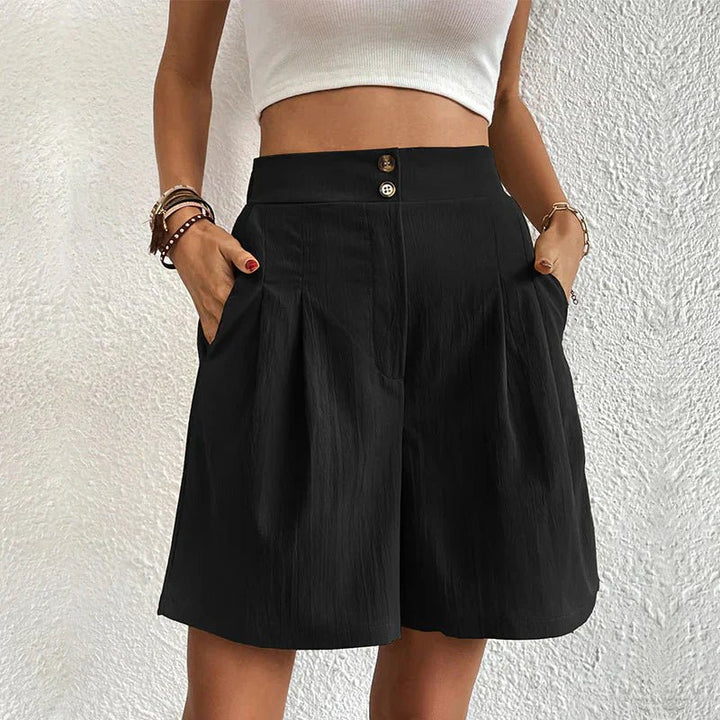 Urielle | Women's High Waist Pleated Shorts
