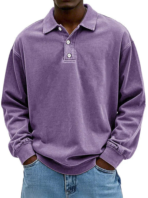 Enzo | Men's Long Sleeve Polo Shirt
