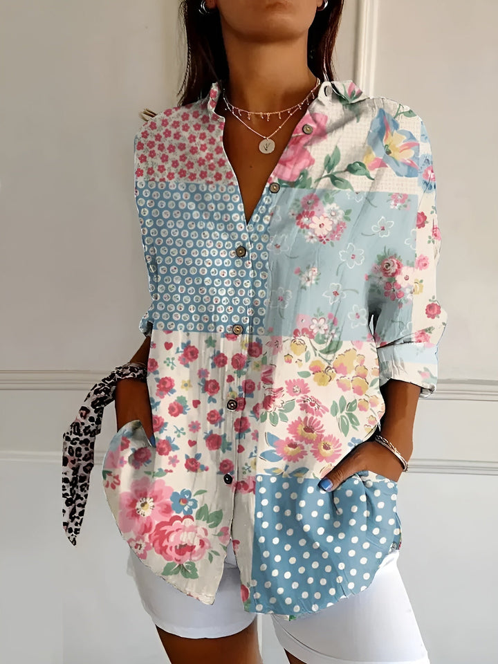 Lunara | Women's Floral Button-Up Blouse